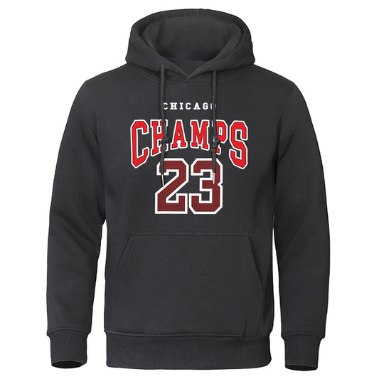 Men Hoodies CHAMPS 23 Male Sweatshirts Fashion Warm Streetwear