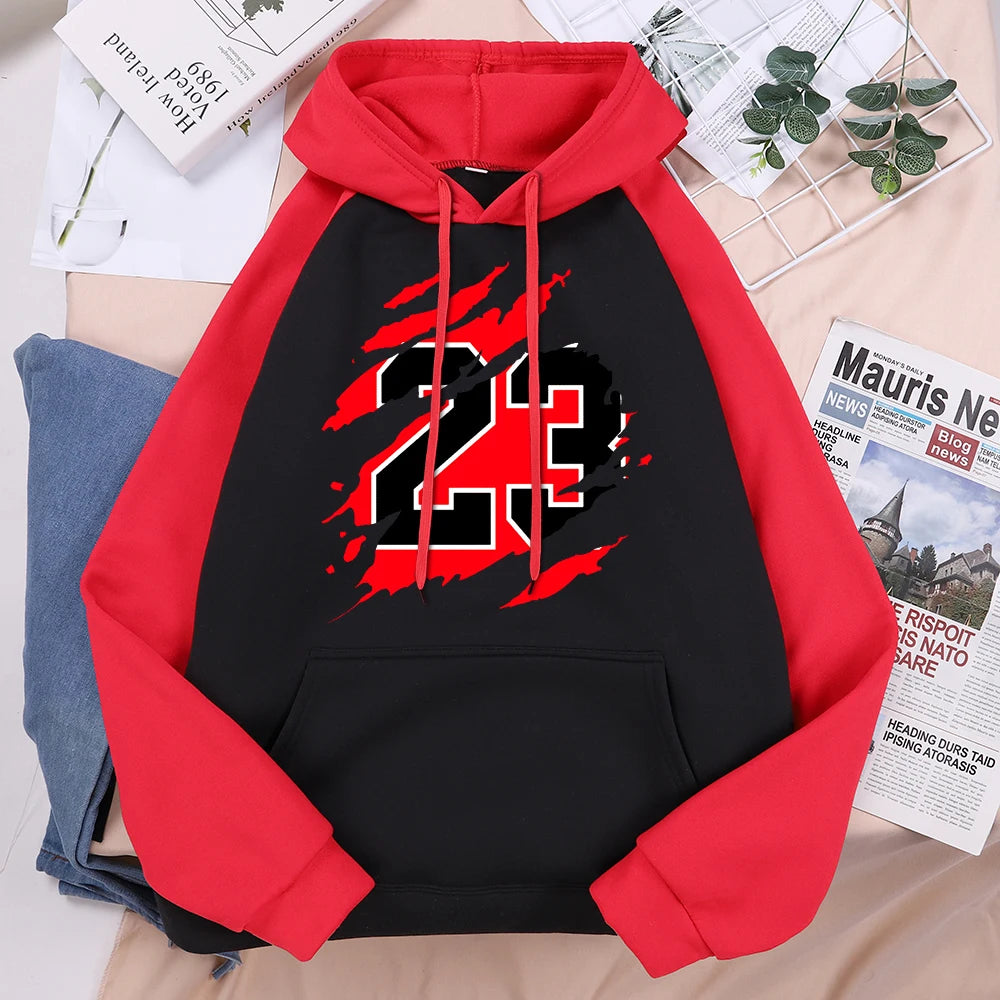 Letter 23 Men Raglan Hoodie Sweatshirts Autumn Winter Casual Hoodies Men Streetwear Homme Hoody Mens Sweatshirt Harajuku