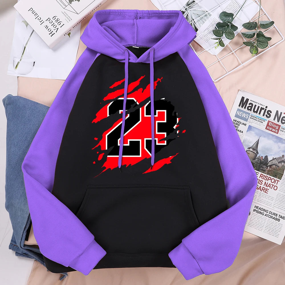 Letter 23 Men Raglan Hoodie Sweatshirts Autumn Winter Casual Hoodies Men Streetwear Homme Hoody Mens Sweatshirt Harajuku