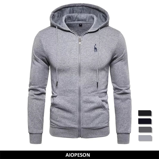 2021 New Autumn Winter Cotton Hoodied Mens Sweatshirts Solid Hoody Fleece Thick Hoodies Men Sportswear Zipper Sweatshirts Men