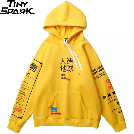 Harajuku Hoodie Graphic Graffiti Kanji Hip Hop